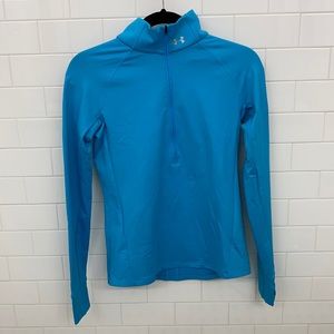 UNDER ARMOR teel/blue half zip jacket.